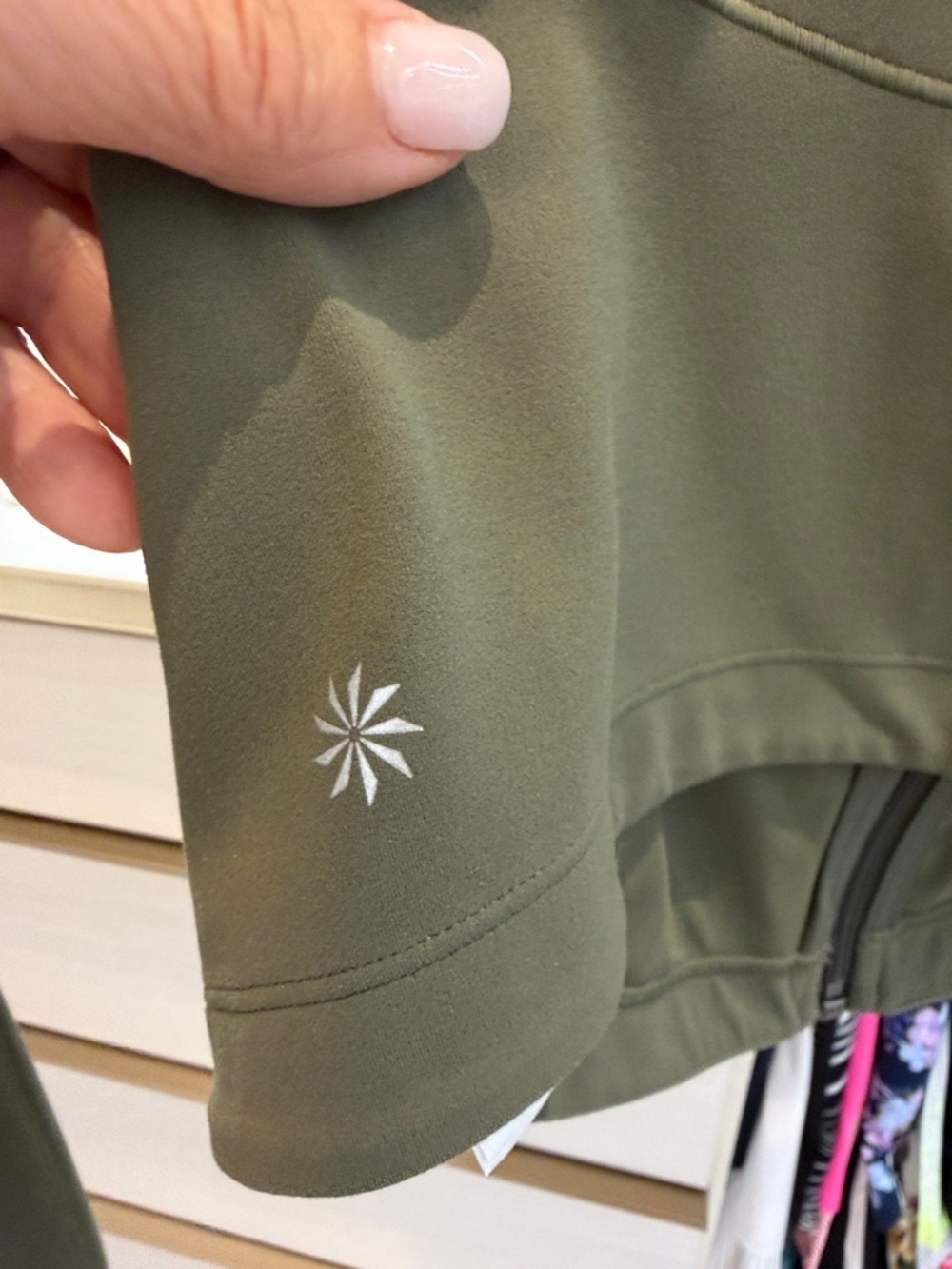 Athleta Olive stretch Full-Zip Performance Jacket - Picture 4 of 4